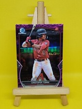 2023 Bowman Draft Chrome Cristofer Torin Fuchsia Lunar Refractor #'d 097/199