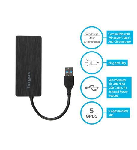 Targus ACH124US Usb 3.0 4-port Hub - Picture 5 of 5