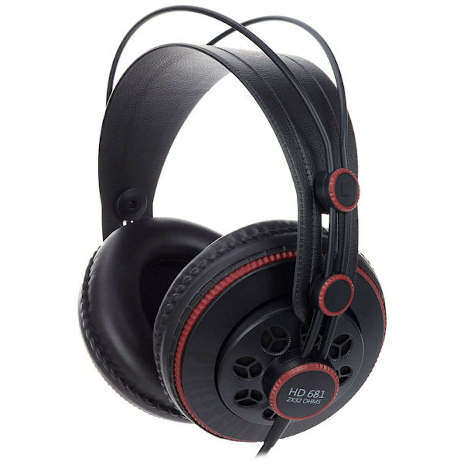 Thumbnail - Superlux Hd681 Stereo Kopfhörer Schwarz Rot Mit Zubehör 6.3 Mm Adapter