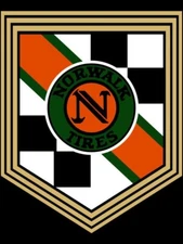 Norwalk Tires Shield Shaped DIECUT NEW 18" Tall Sign USA STEEL