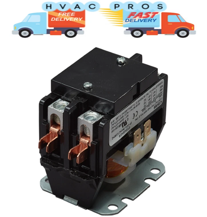 Contacteur 2 Pôles 1-SOURCE 1239 S1-02432004000 - Bobine 24V, 30FLA, 50/60Hz, NEUF Pour Climatisation/chauffage