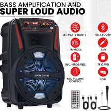 1000W Portable Wireless bluetooth Speaker Super Bass Stereo Radio FM TF AUX USB