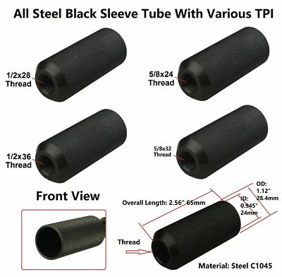 All Steel Muzzle Brake 1/2x28, 1/2x36, 5/8x24, 5/8x32, 9/16x24 Thread