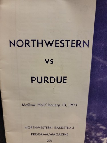 1973 NORTHWESTERN vs PURDUE Program / Magazine / Basketball - Picture 2 of 12