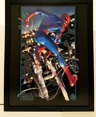 Amazing Spider-Man by Ron Garney 11x14 FRAMED Marvel Comics Art