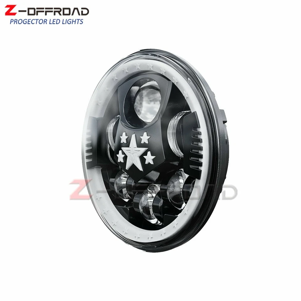 Faro LED para motocicleta de 7" de 1 pieza apto para Electra Glide Ultra Classic Street Glide Foto 4 de 4