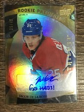 Jacob De La Rose 2015-16 Trilogy Rare Rookie Auto Inscribed SP #35/49 C'D #172