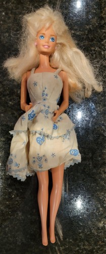 Bambola Barbie 1966, RARA VINTAGE RETRÒ VECCHIA MATTEL BIONDA CAPELLI LUNGHI OCCHI BLU