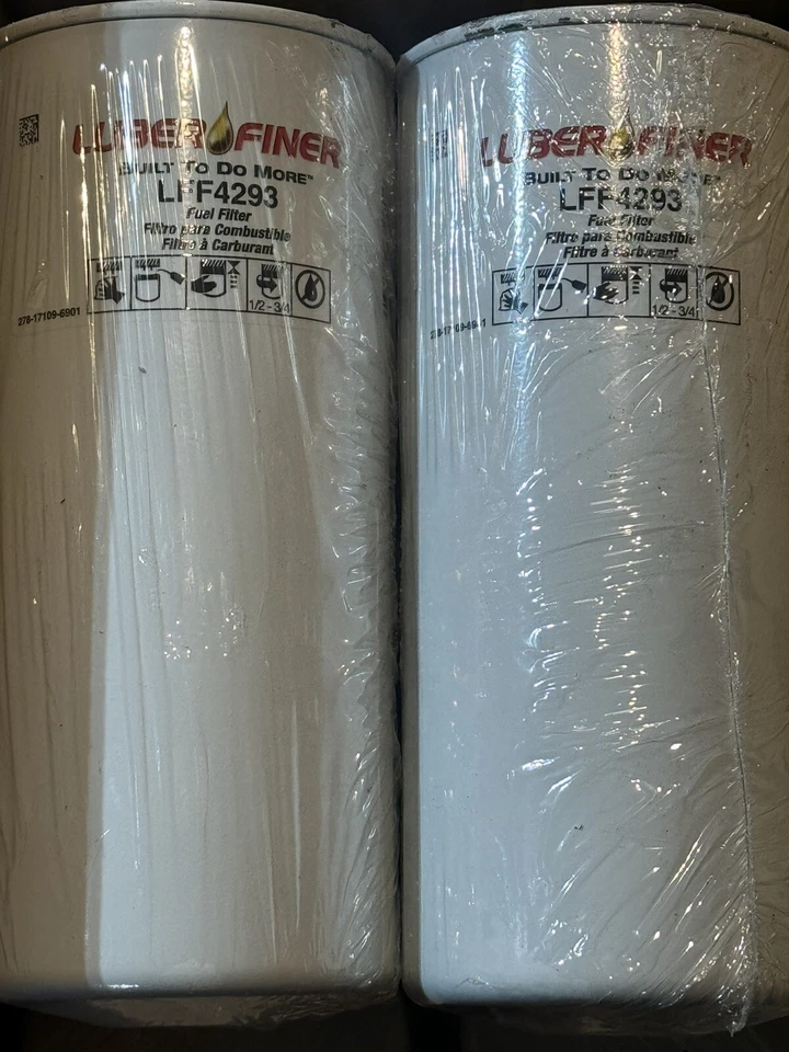 LOTE DE 8 FILTROS DE COMBUSTIBLE Luberfiner LFF4293 1997-2002 Freightliner Century Class Foto 3 de 3