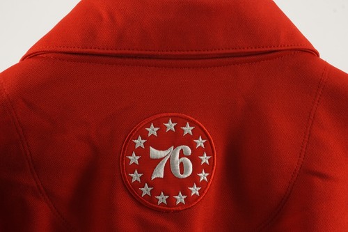 Nike NBA Phila 76ers Sixers Warm Up Shirt 66 Men's 4XL Red Snap Front Heavy - Picture 7 of 11