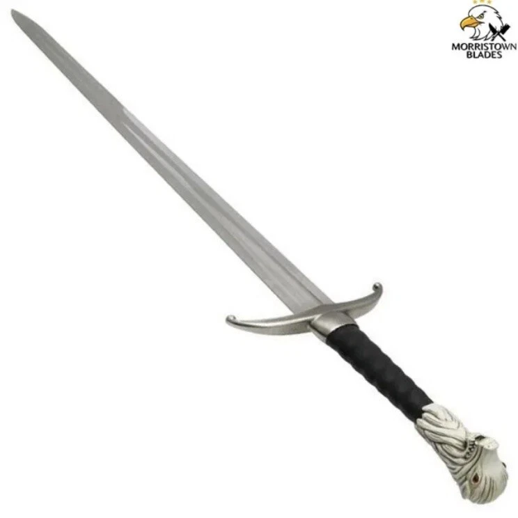 Réplica de espada JON SNOW de acero inoxidable de 40" de la serie GOT con funda, placa de pared Foto 3 de 4