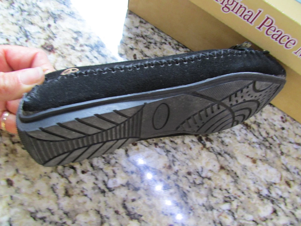 NUEVOS ZAPATOS MOCASINES PEACE MOCS EMILY MUJER 7 MOCASINES DE GAMUZA NEGROS   Foto 4 de 4