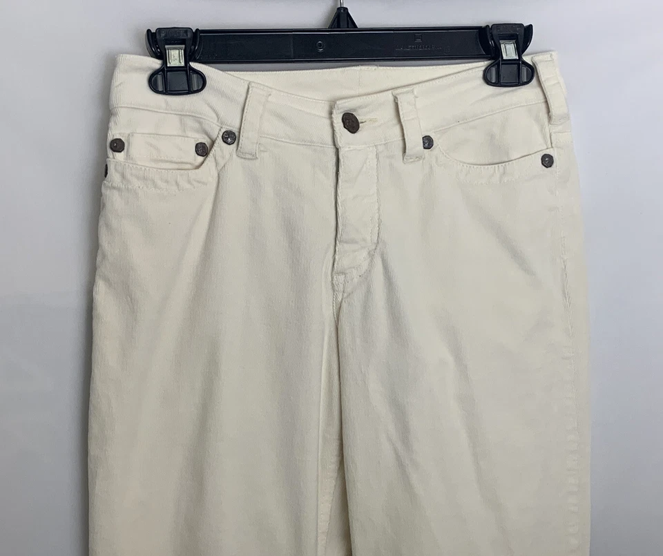 Pantalones de pana para mujer Vogue color puro marfil talla 26 Foto 3 de 4