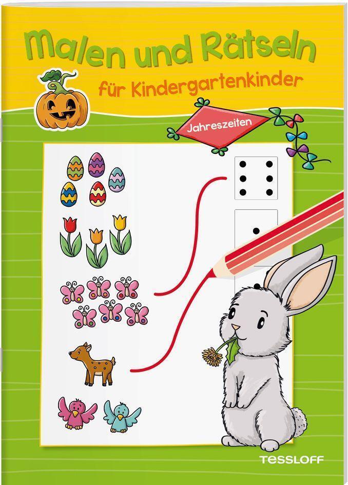Thumbnail - Malen Und Rätseln Für Kindergartenkinder. Jahreszeiten | Nadja