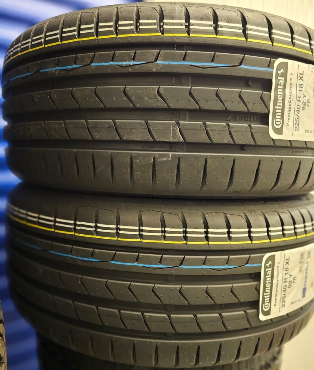2X NEW CONTINENTAL PREMIUM CONTACT 7 225/40 ZR18 XL 92Y 225 40 18