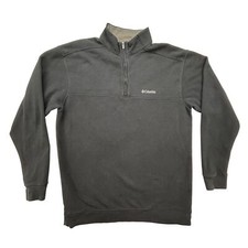 Columbia Pullover Mens XL Black 1/4 Zip Fleece Sweater Outdoor Layer Warm