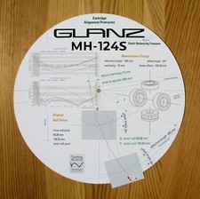 Glanz MH-124S Custom Designed Tonearm Cartridge Stylus Alignment Protractor