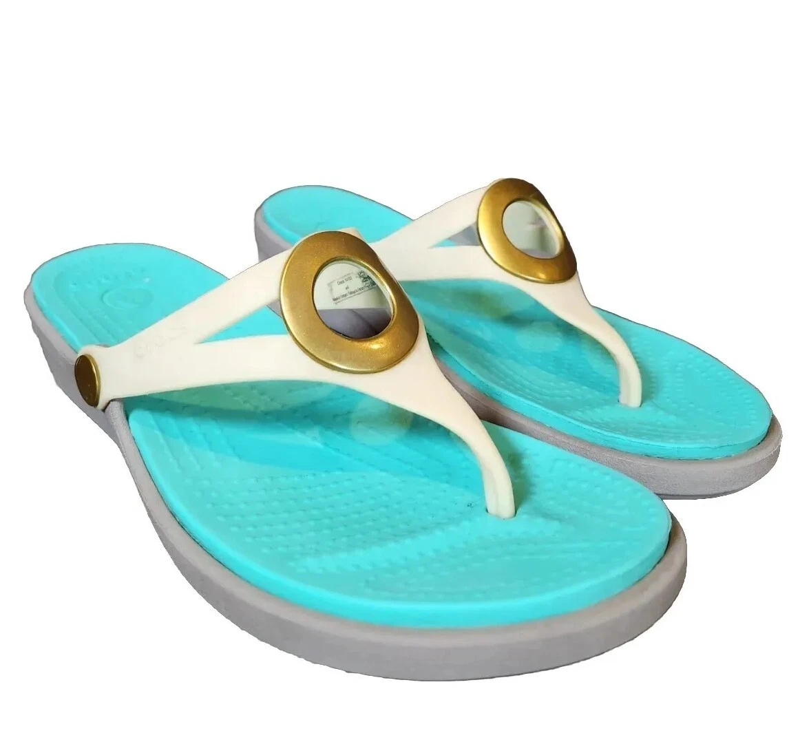Flip flops with sales circle on top