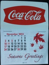 NEW 2014 Red fishtail Coke dash calendar