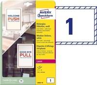 Avery Zweckform Hinterglas-Etiketten 210 X 148 Mm Weiß 10 Etiketten