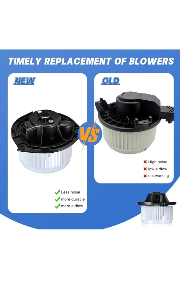 Motor soplador calentador aire acondicionado delantero con jaula ventilador para Chevrolet Impala 2004-2013 700107 Foto 4 de 4