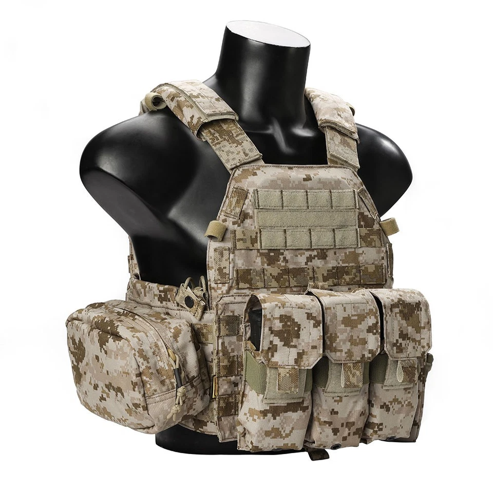 Emersongear LBT6094A Plate Carrier Tactical Vest 3 Pouches Body Armor 11.11 Sale - Image 3 of 4
