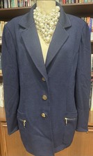 ST JOHN COLLECTION WOMENS BLAZER 12 L SANTANA KNIT SIGNATURE BUTTONS