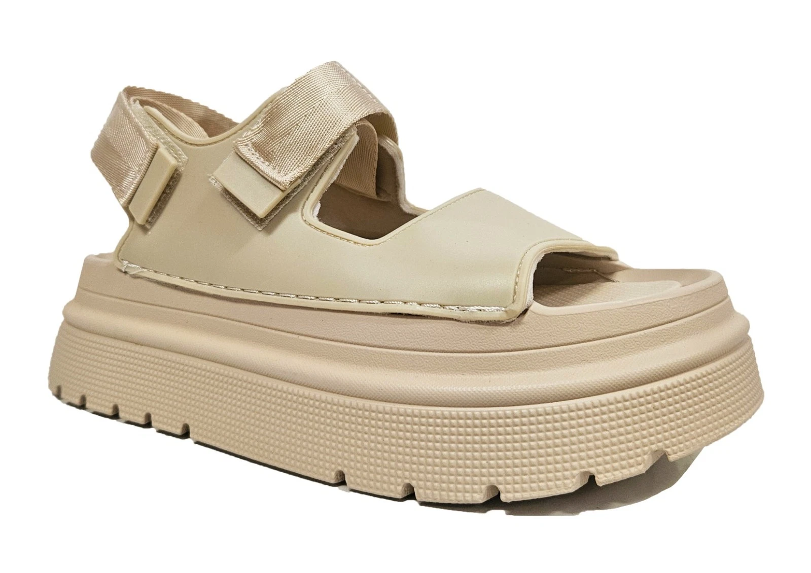 Truffle Collection Bolt2 Sandals Womens Platform Cream Summer Sandals
