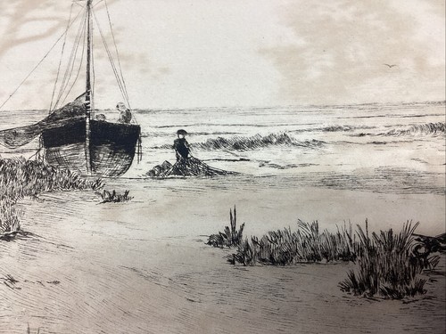 Stampa incisione carta artistica P1-4 Nan Landahl dall'oceano barca firmata - Foto 11 di 15