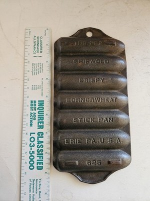Vintage Griswold No. 262 Tea Size Crispy Corn/Wheat Stick Pan Erie