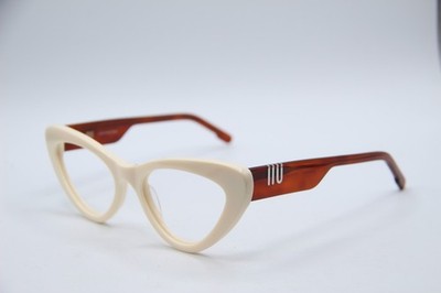 MUSE 32-002119 WHITE CLEAR BROWN AUTHENTIC EYEGLASSES 55-19