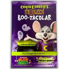 2022 CHUCK E. CHEESE'S LARGE STORE DISPLAY BANNER SIGN - BOOTACULAR 52x35 🌟🎃