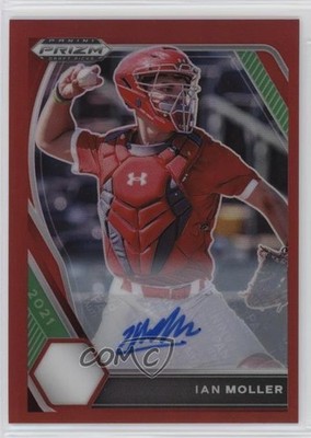 2021 Panini Prizm Draft Picks Red Prizm Auto 48/50 Ian Moller #PDP103 Auto nd3