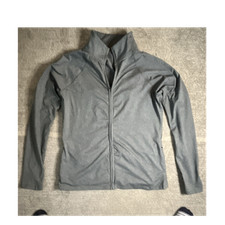 Gray Women's Track Jacket L Full Zip Lightweight Breathable Pockets Athleisure