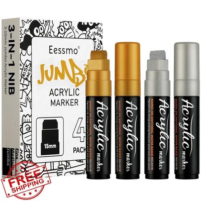 Eessmo Jumbo Poster Markers 15mm Gold Silver