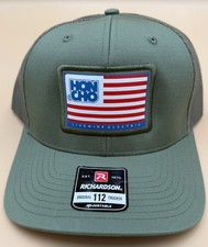 HONCHO Logo Men s Hat, Richardson 112 TRUCKERS SnapBack OLIVE GREEN