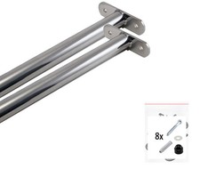 2x drążek gimnastyczny drążek reck ze stali nierdzewnej, reck gimnastyczny do wieży zabaw 125 cm, ze śrubami