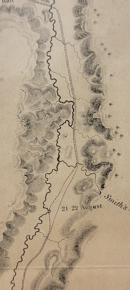 Mapa de Wyoming Bear River expedición Fremont 1845 Foto 3 de 4