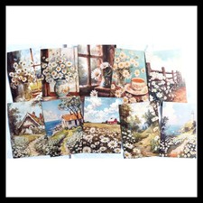 Hobbyauflösung Paket Motivkarton Designkarton 250 g - Flowers IV