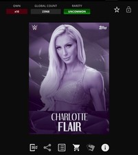DIGITAL Topps WWE Slam 25 - MONOCHROME Purple - CHARLOTTE FLAIR