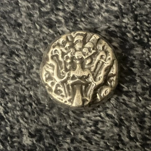 Hand Poured Silver Chinese Dragon Round 1 Troy Ounce Pit Bullion Pour #2