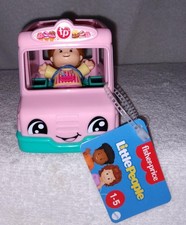 Fisher Price Little People Pink Ice Cream Truck  Driver Figure Set NWT