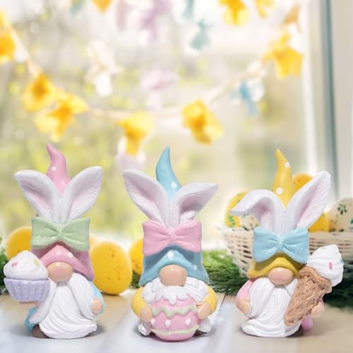Easter Bunny Gnomes Decorations Spring Spring Table Centerpiece Gifts Set of - Picture 5 of 7