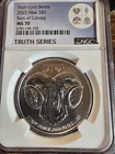2022 Niue Ram Of Calvary 1oz NGC MS70 S$2 Silver Coin Truth Coin Series