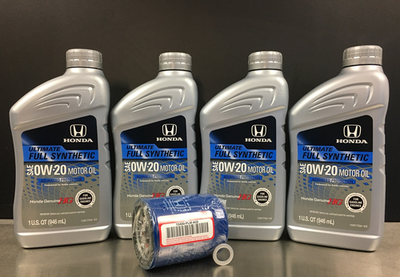 #ad 4x Genuine Honda 0W 20 Full Synthetic Oil Change Kit w A02 Filter and Washer $44.88
