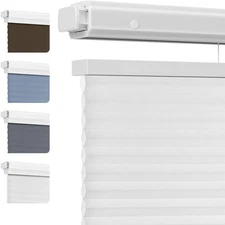 No Drill Top down Bottom up Cellular Shades for Windows,Cordless Window Blinds f