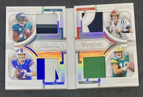 2024 FLAWLESS JOSH ALLEN JOE BURROW JALEN HURTS JORDAN LOVE QUAD PATCH LOGO 4/5