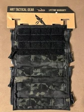 HRT TACTICAL GEAR Zip-On Molle Panel For RAC Plate Carriers Multicam Black New