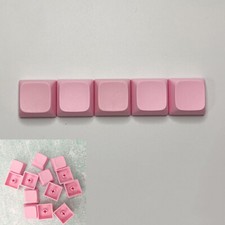5pcs PBT Pink Opaque XDA Keycap 1U Accessories For Mechanical Keyboard