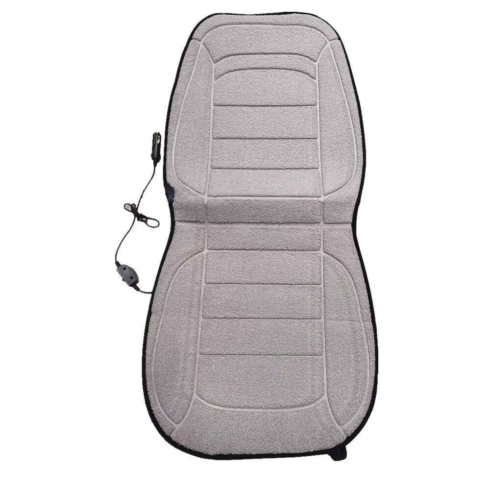 Car Heated Seat Cushion Protector 12V Warmer Heater Soft Plush For Cold Winter
